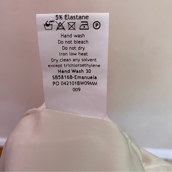 HOUSE OF CB 'Emanuela' Ivory white Draped Ruched Mini Dress NWOT size L - Picture 10 of 11